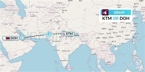 Flight Information QR646 Qatar Airways: Doha — Kathmandu.